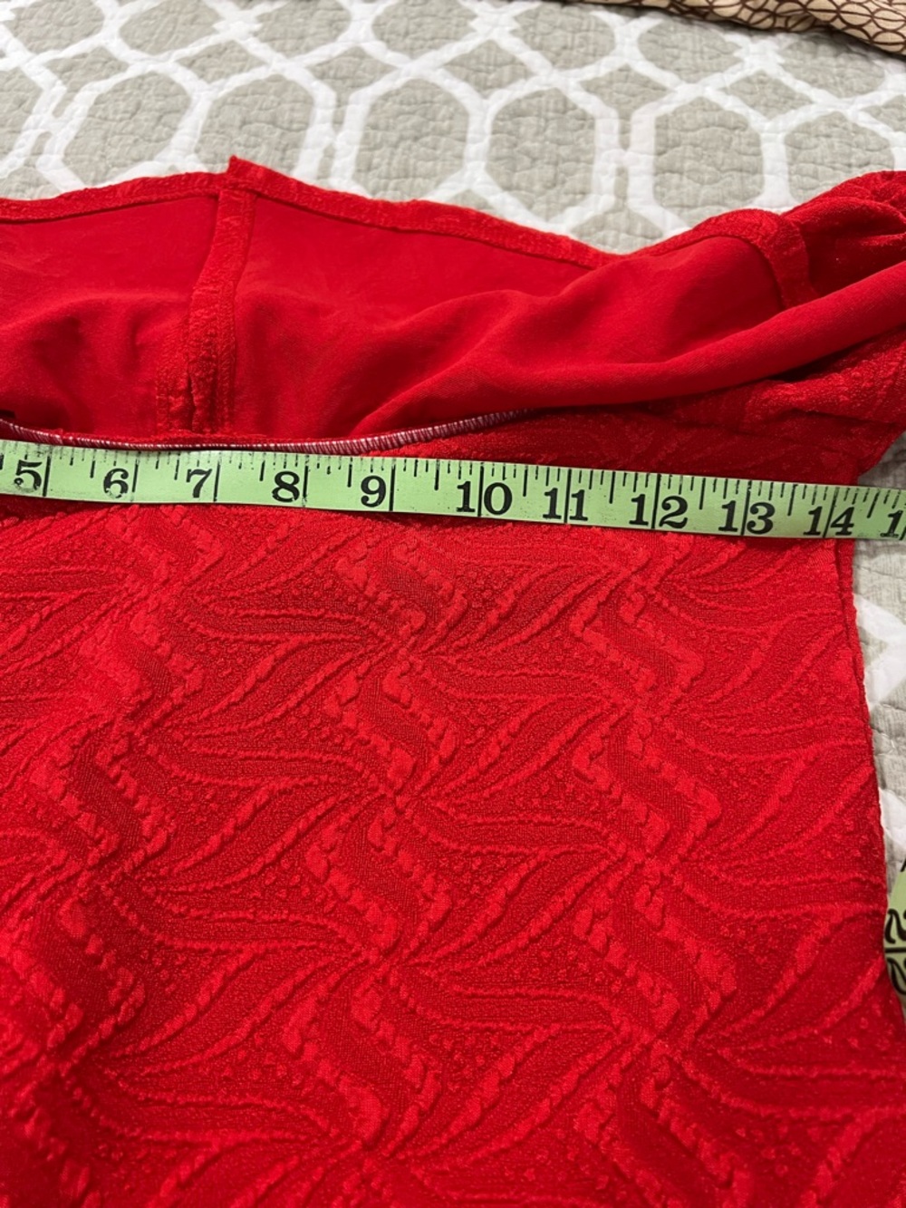 BCBGeneration Red Off-Shoulder Long Sleeve Ruffle Dress - Picture 4 of 7